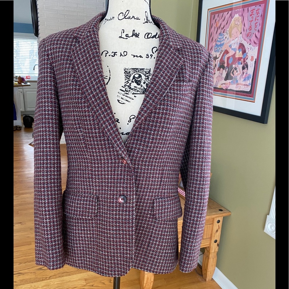 Vintage Harrington Square Blazer. Wool Blend. EUC